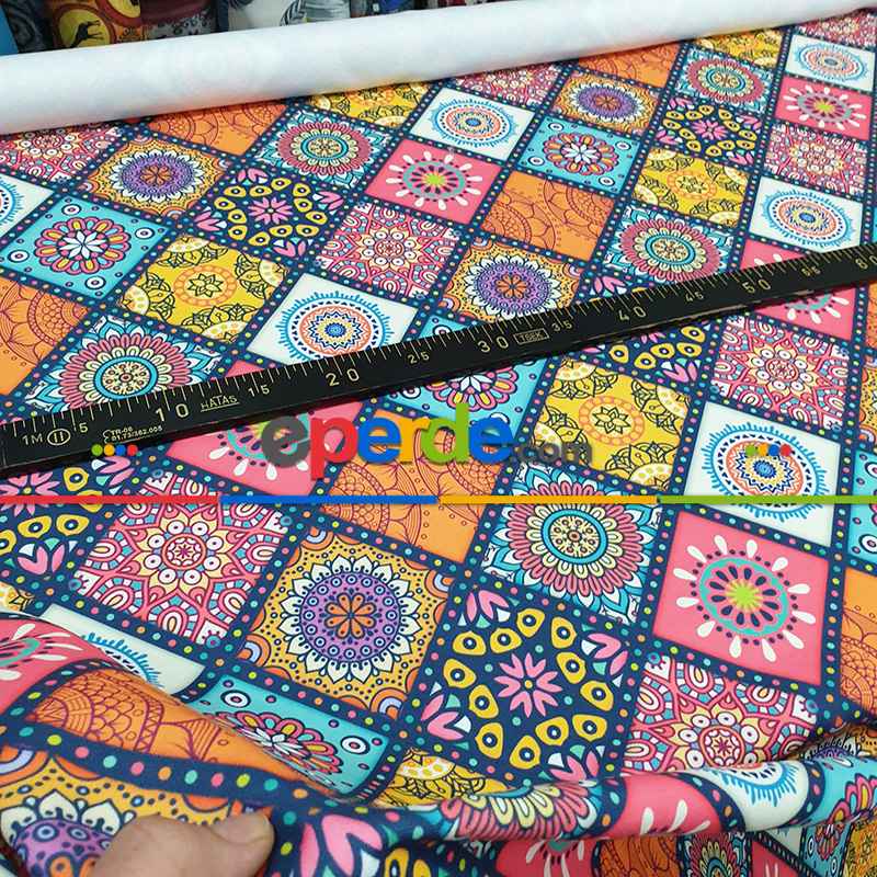 Mutfak Fon Perde Baskılı K489 E- Yeşil