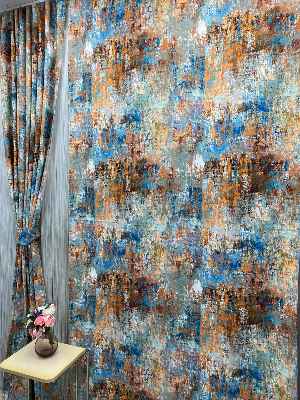 Modern Desenli Fon Perde 7 - ( Kalın Pamuklu Kumaş)- Kahve Venge-mavi Açık-mavi Koyu-ekru-hardal Sarısı