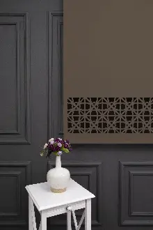 Kahverengi Lazer Kesim Mat Stor Perde (ister Düz - İster Lazer Kesimli Satın Alın)