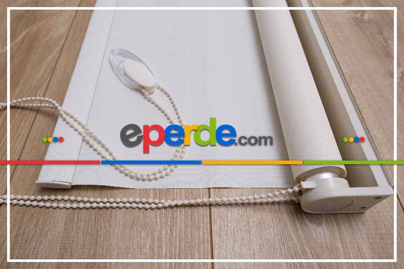 Kampanyalı - Ekru Mat Düz Stor Perde - Aluminyum Kasa - Kornişe Kolay Montaj Aparatlı - Matkap Tornavida Olmadan 30sn'de Montaj