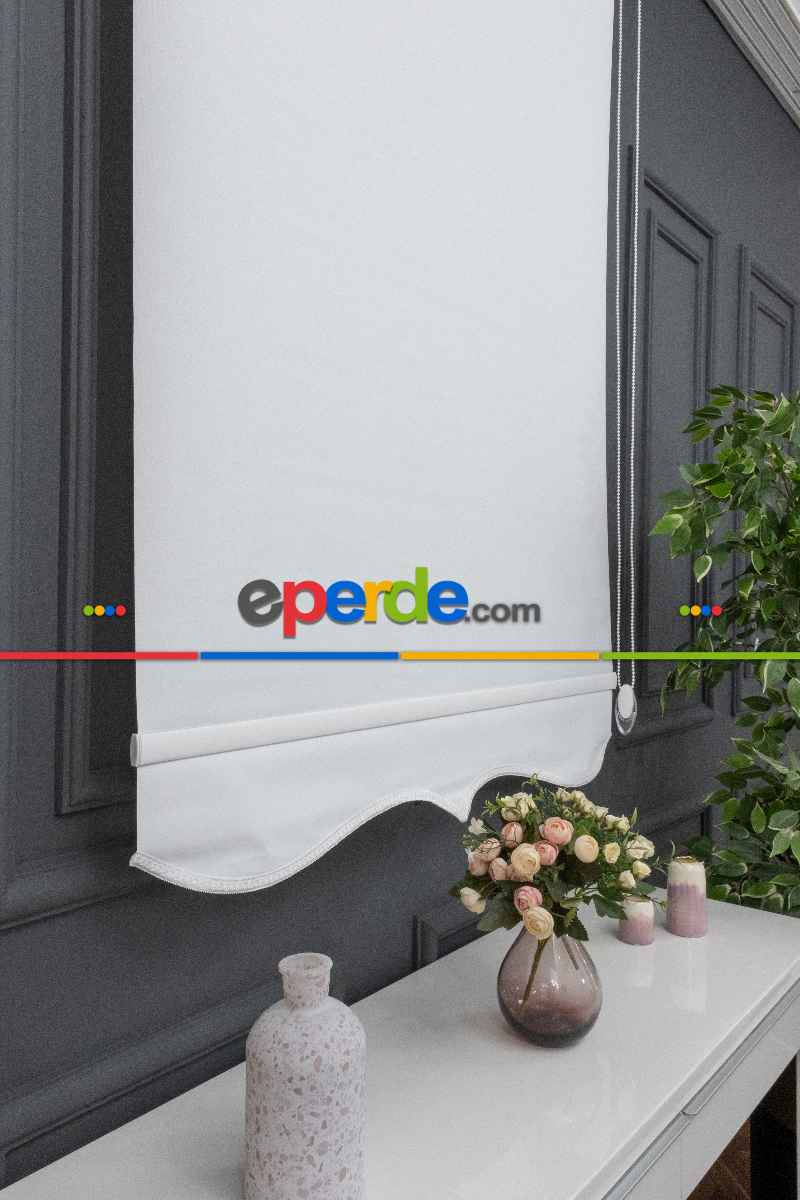 Stor Perde Düz Pvc Mat Stor Güneşlik 1 Kalite Yıkanabilir Ekru