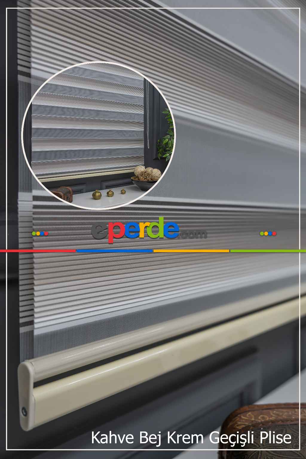 Mutfak- Zebra Perde - Micro Pilise - Degrade Renk Geçişli Zebra Perde