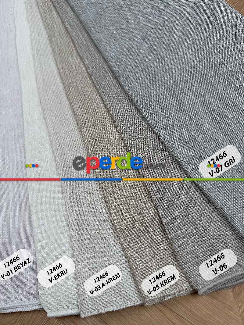 Etek Ucu Damask Nakışlı Düz Tül Perde, Özel Dokuma Premium Seri