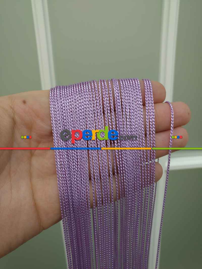 İndirim..ince Zincir Serisi İp Perde (beyaz, Krem, Gri, Kırmızı, Bordo, Siyah, Mavi, Pembe, Sarı)- Lila