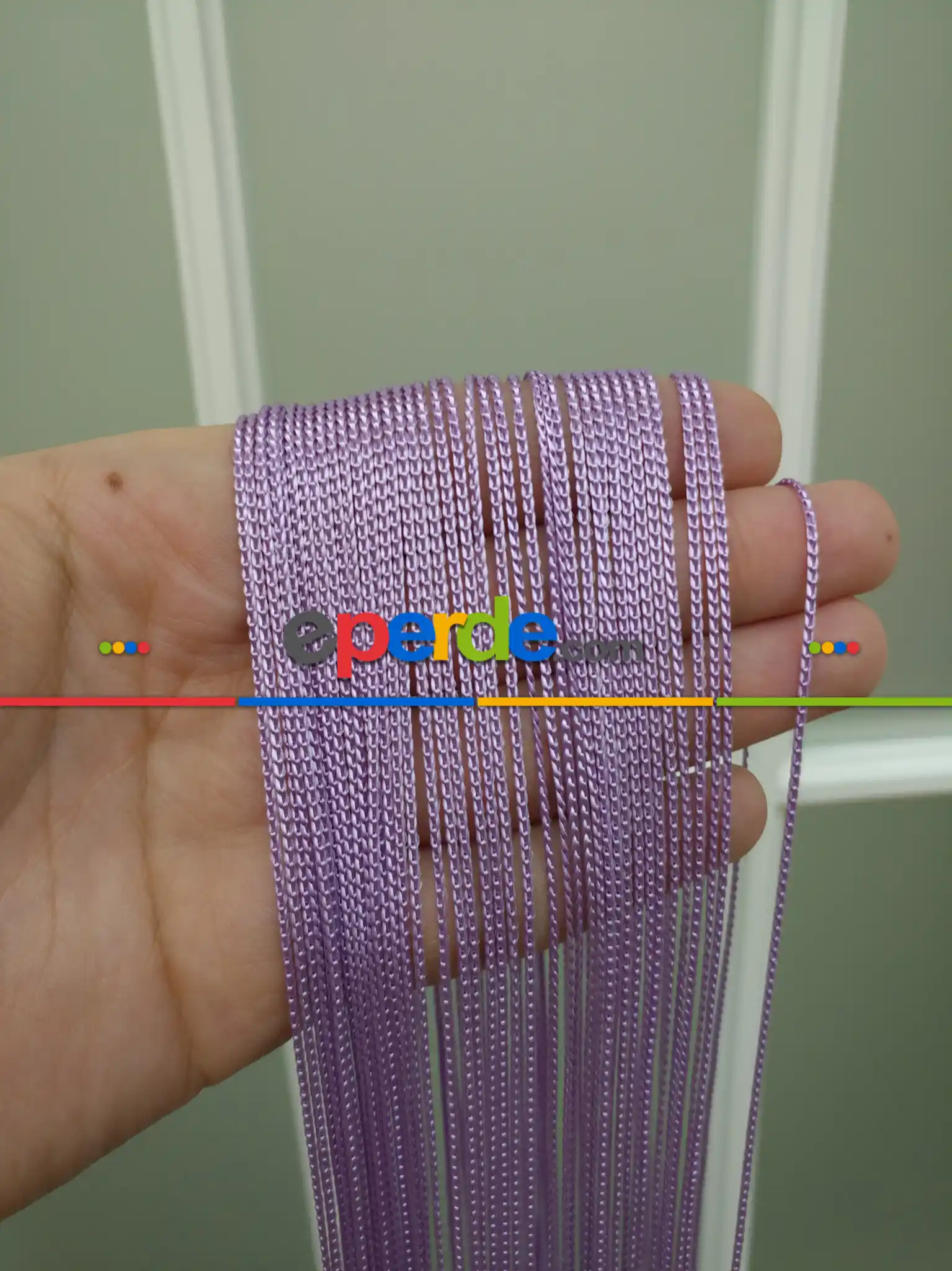 İndirim..ince Zincir Serisi İp Perde (beyaz, Krem, Gri, Kırmızı, Bordo, Siyah, Mavi, Pembe, Sarı)- Lila