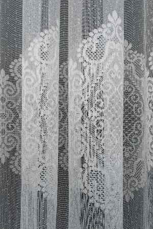 2022 Model Ekru Damask Desenli Örme 1.sınıf Kalite Tül Perde