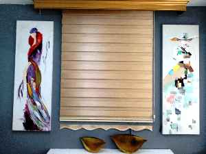 Bambu Zebra 2022 Sezonu Saman Sarısı Renk A Kalite Bambu Zebra Perde- Sarı