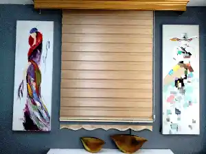 Bambu Zebra 2022 Sezonu Saman Sarısı Renk A Kalite Bambu Zebra Perde- Sarı