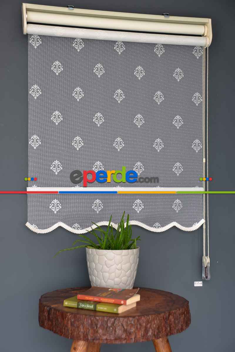 Halim Perdesan Dacuz-95 Beyaz Renk Etekli Veya Eteksiz Çift Mekanizmalı Tül Stor Perde