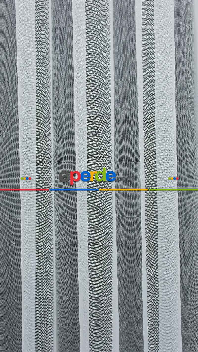 Çocuk Odası - Grek Tül Düz Zemin Dökümlü Ekru Tül- Ekru