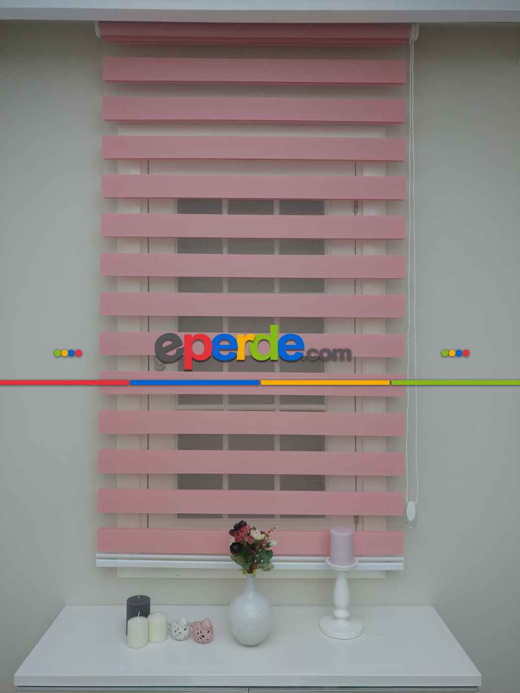 Zebra Perde Pembe Perde - Pembe