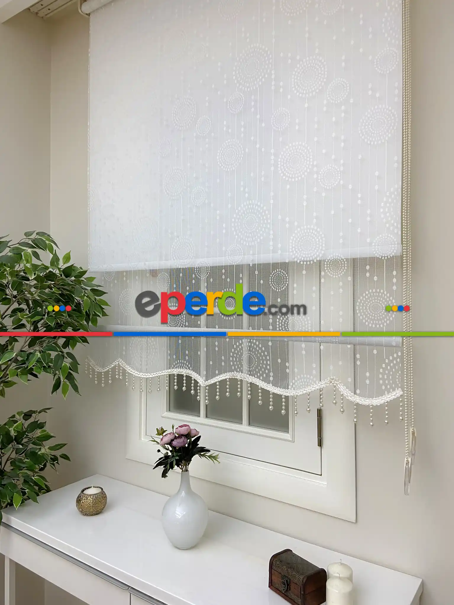 Yatak Odası - Çiftli Sistem Tül Stor Perde Ve Stor Perde- Ekru