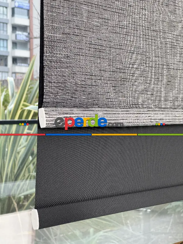 Çiftli Sistem Tül Stor Perde, Standart Metal Kasalı Yüksek Kalite Kornişe Kolay Montaj Seçenekli