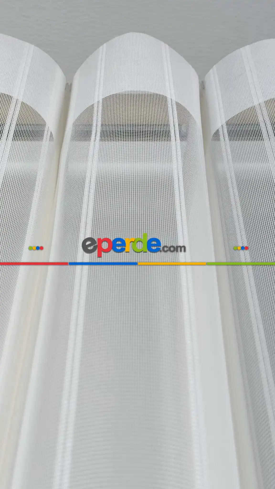 Brillant Akıllı Tül Perde, 20 Farklı Renk Çizgili Tül Dikey Zebra Perde Düz 1. Kalite