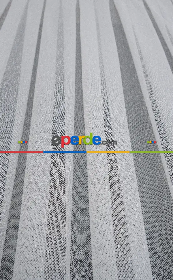 Salon Tül Perde - Şehrazat Fransız Danteli Etek Ucu Kahve Renk Nakışlı Örme Tül