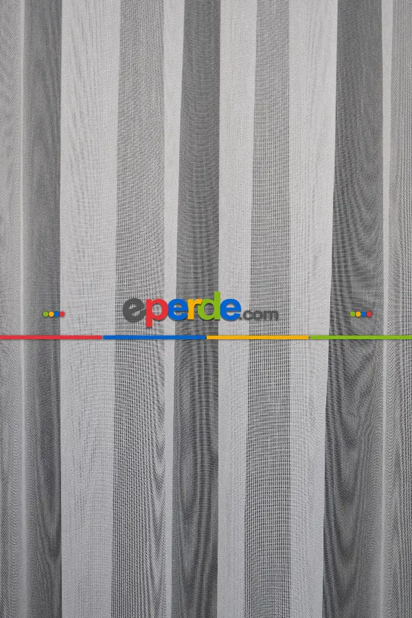 Hafif Düz Keten Tül Çok Dökümlüdür - İtinalı Dikiş - Kanun Pile - Kurşunlu Tül