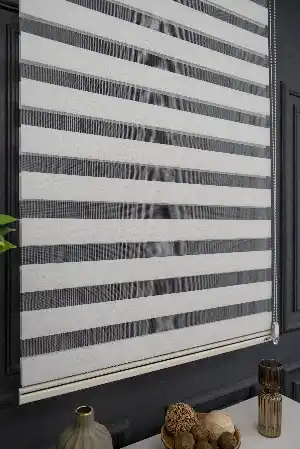 Krem-bej Yüksek Kaliteli Keten Zebra