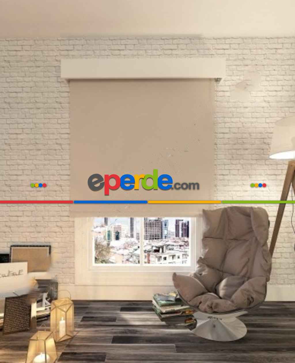 Koyu Krem Stor Perde- Krem Koyu