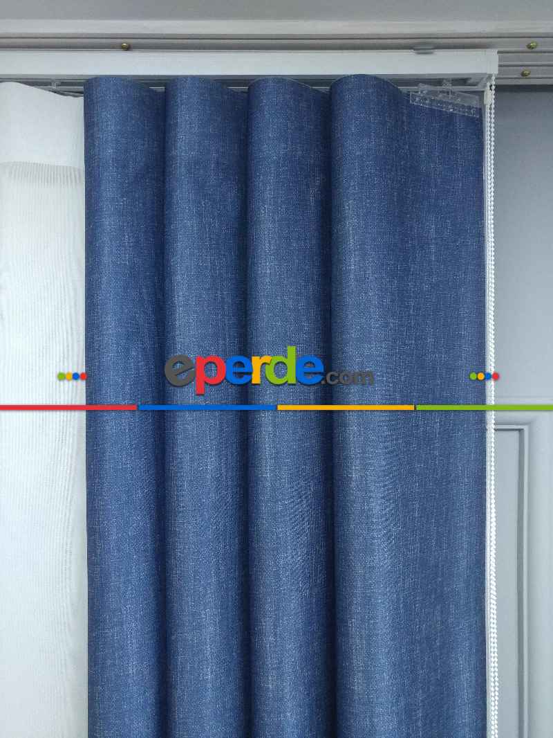 Lens Akıllı Dikey Tül Perde Antik-52- Çok Renkli 2