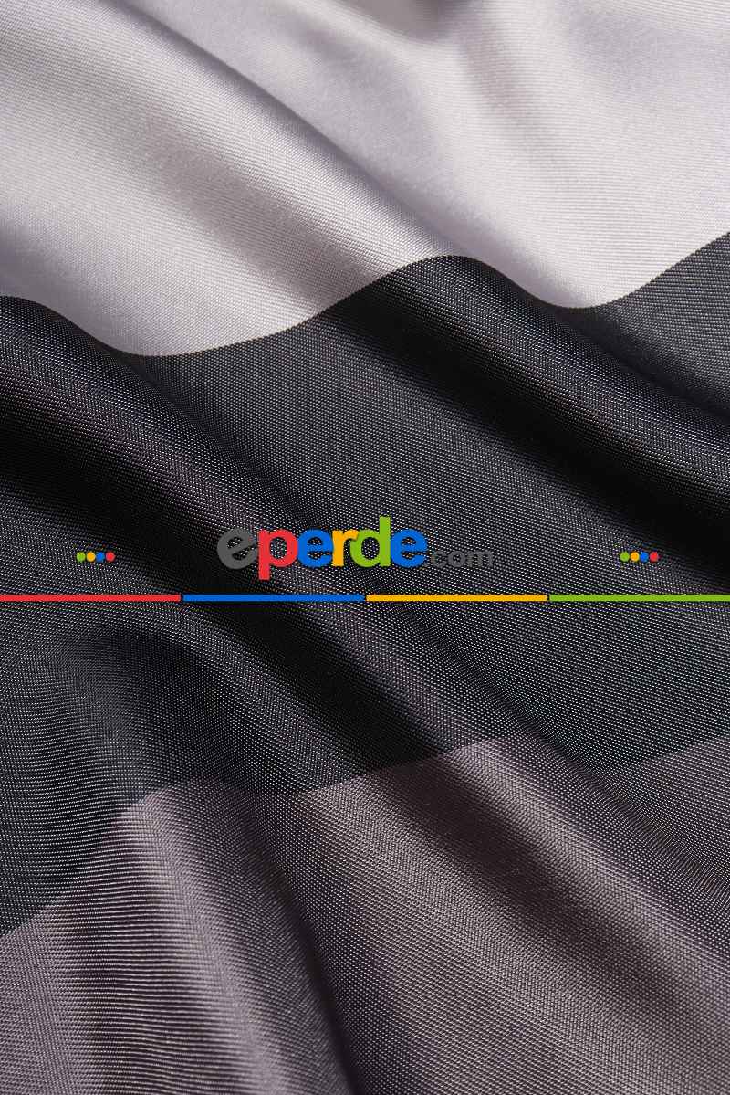 Salon Fon Perde - Gümüş - Füme Pano Fon Perde