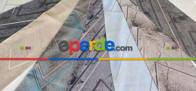 Kahverengi Turkuaz Geometrik Fon Pano Perde, Adet Fiyatıdır, İstediğiniz Boy Ölçüsünde Dikilir, Eni 70 İla 100cm Arası Seçenekler, Sık Piledir 70cm X 290cm 