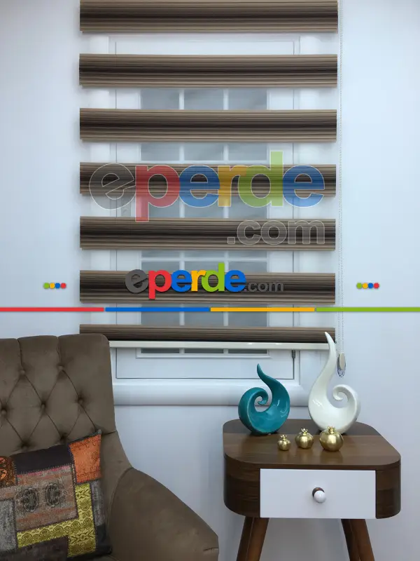 Salon Zebra - Ombre Bhn 005-08- Siyah-Kahve Açık