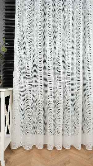 Ekru File Tül Perde, Ağır Gramajlı Premium Seri