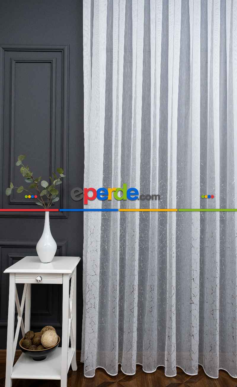 Varak Sim Gümüş Mermer Desen Model Tasarım Tül