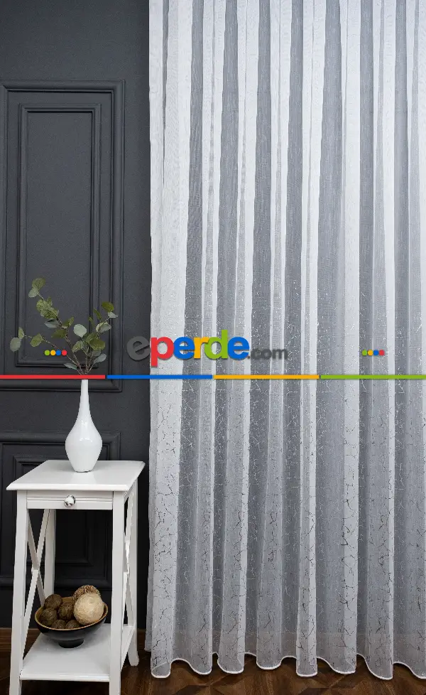 Varak Sim Gümüş Mermer Desen Model Tasarım Tül