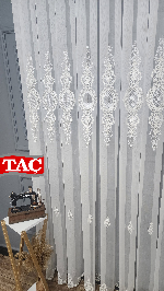 Taç Nakışlı Kort Damask Salon Model Tarz Tasarım Force Exculusive Beyaz