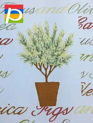 Meyve,mutfak Baskılı, Stor Perde- Kırmızı-Sarı-Kahve Koyu-Açık Yeşil