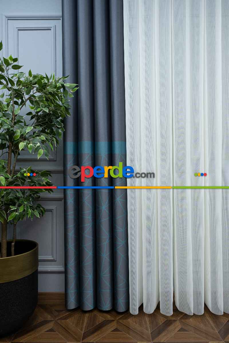 Lens Akıllı Dikey Tül Perde Koza-35- Çok Renkli 2