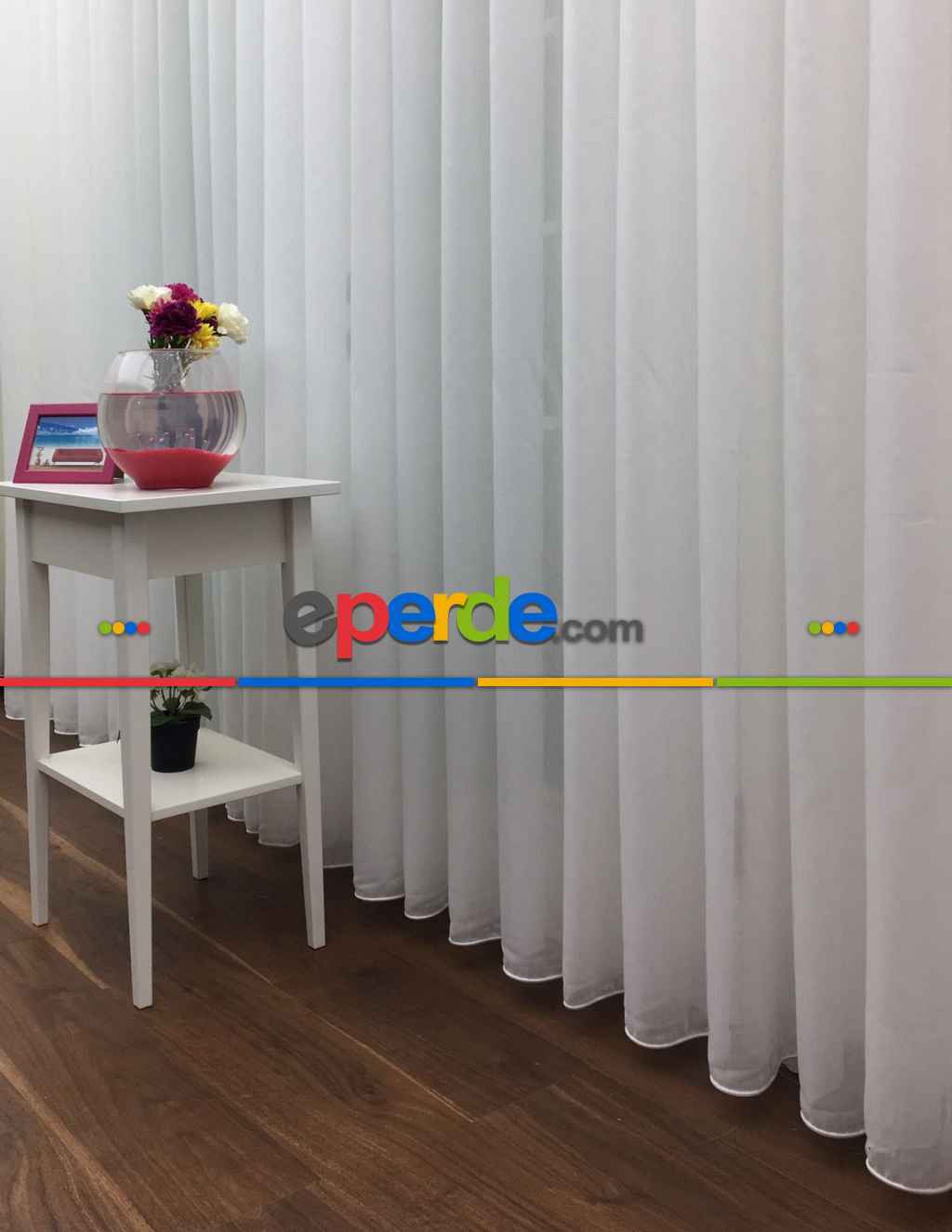 Beyaz - Armür Dokuma Düz Tül Perde- Beyaz - Kurşunlu Tül