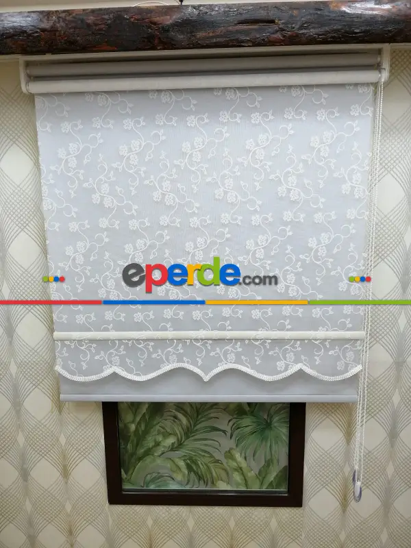 Çifli Sistem Tül Ve Stor Perde Bdz ( 824 )- Beyaz