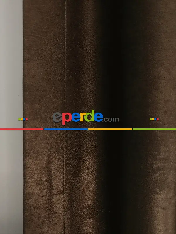 Salon - Soft Fon Perde Sütlü Kahve Dökümlü En - Sütlü Kahve