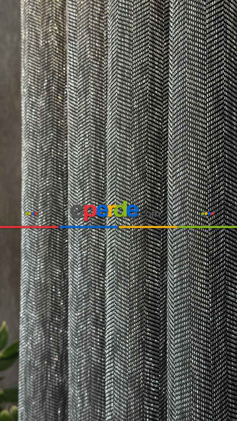 Premium Simli Jakar Dokuma Fon Perde