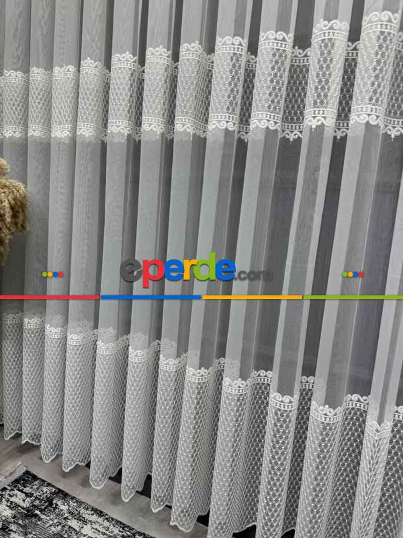 Salon Tül Perde - İşlemeli,nakışlı, Tül Perde