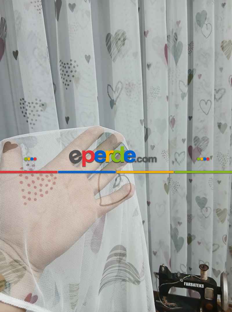 Çocuk Odası Renklli Kapli Rengarenk Kız Çocuk Odası Tül Perd