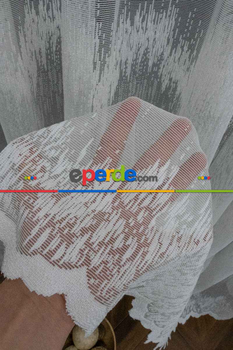 Taç Ütü İstemez Zikzaklı Yeni Tasarım Model Tül