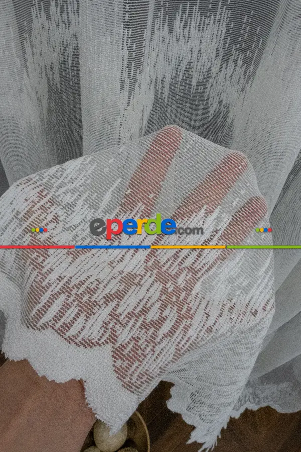 Salon - Taç Ütü İstemez Zikzaklı Yeni Tasarım Model Tül