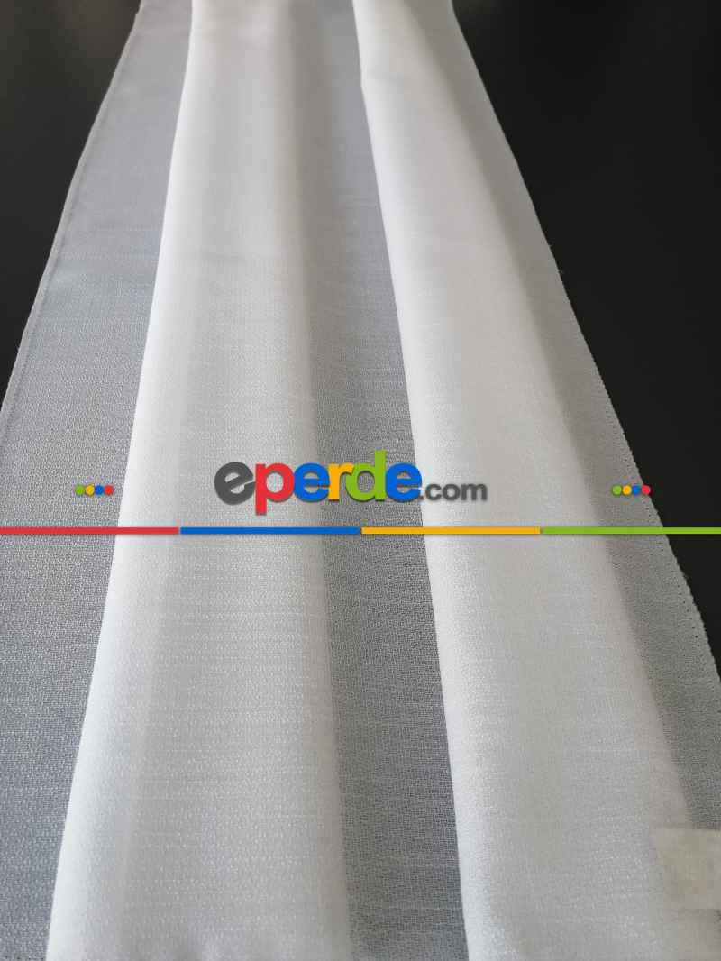 Oturma Odası - Anon Buzlu Zemin Tül Perde - Ekru