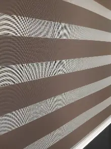 Brillant Koyu Kahve Zebra Perde- Kahve Koyu