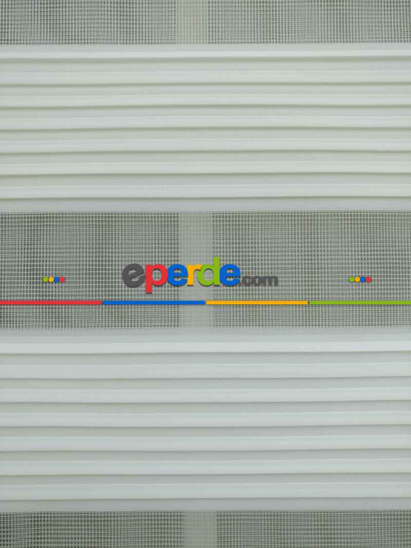 Mutfak - Zebra Perde - Dar Pileli Zebra Perde- Ekru