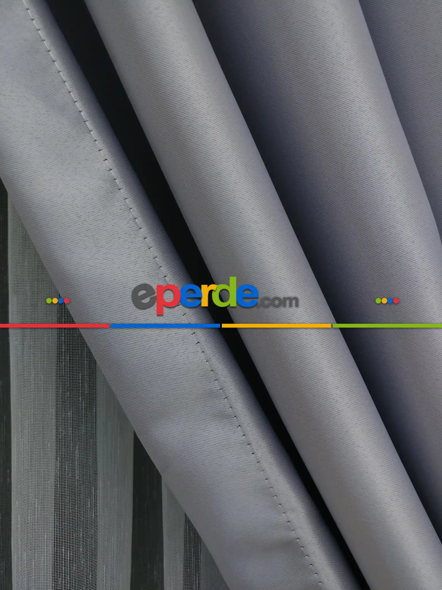 Yatak Odası - Karartma Blackout Açık Gri Renk Fon Perde- Gri Açık