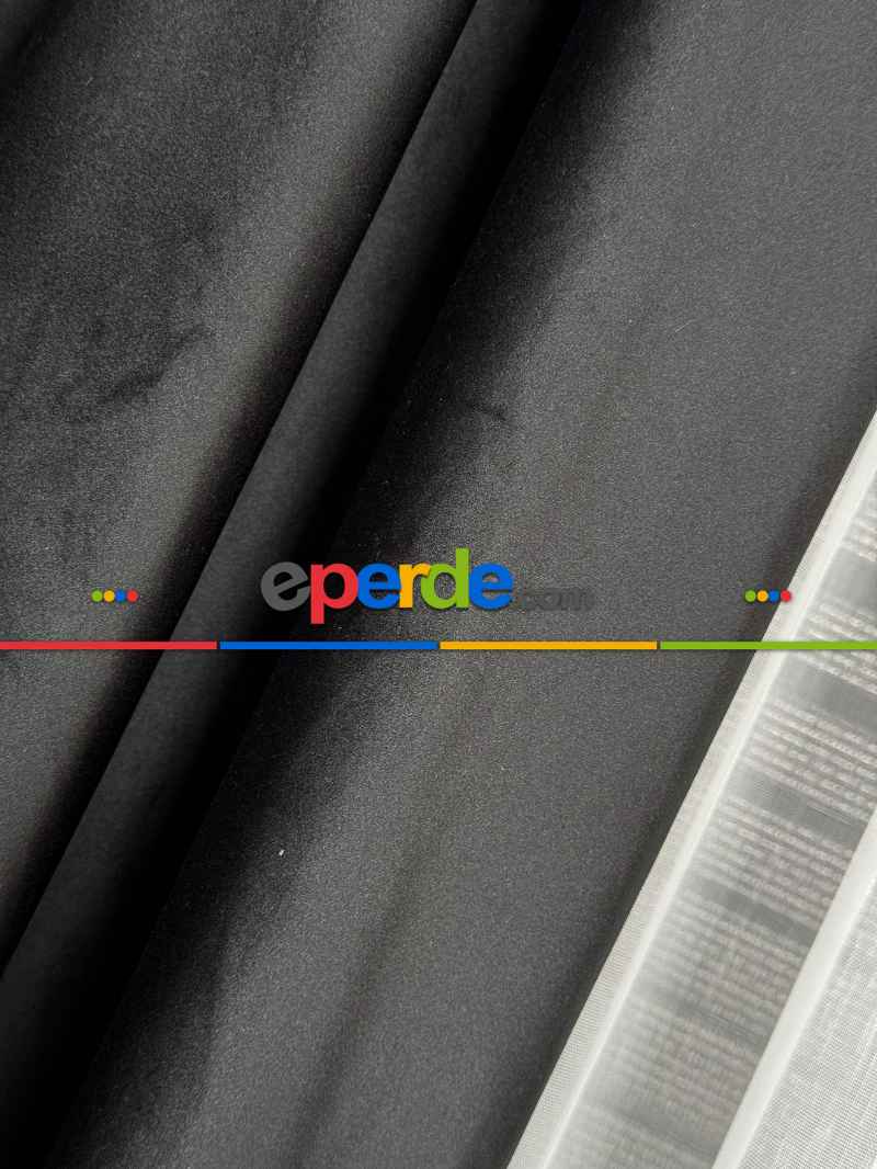 Siyah İthal Kadife Fon Perde, Premium Kalite Serisi Kadife Fon Perde