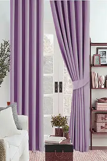 Lila Renk Koyu Karartma Blackout Güneşlik Fon Kalın Perde
