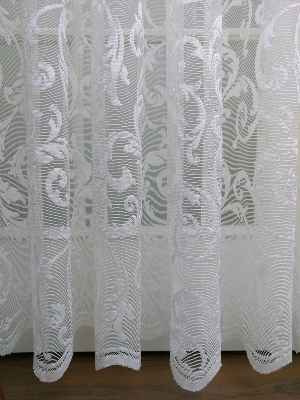 Ekru Şal Desenli Tül Perde- Ekru