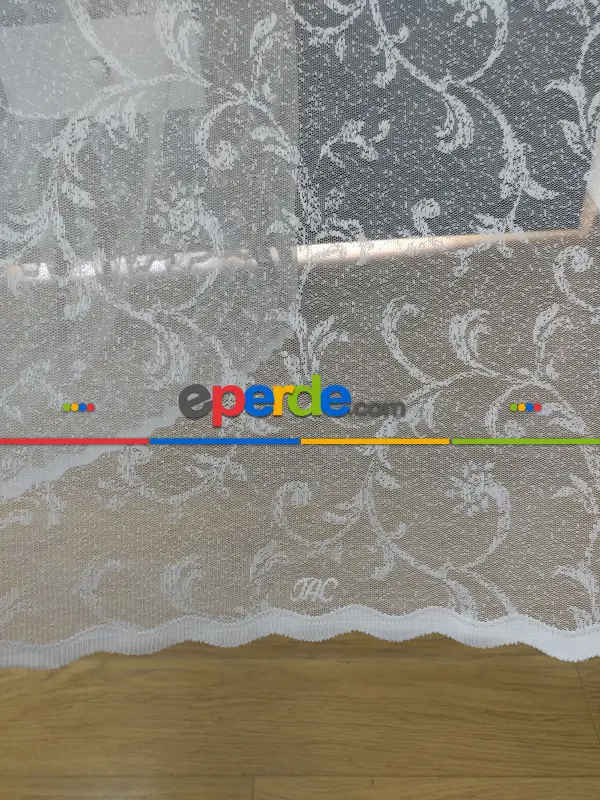 Yatak Odası - ( Orjinal ) Taç Salon Fransız Dantel Sarmaşık Tül Perde 