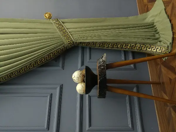 Salon Perdesi - Modern Bordürlü Salon Fon Perdesi İkon 2021 Elıte- Siyah