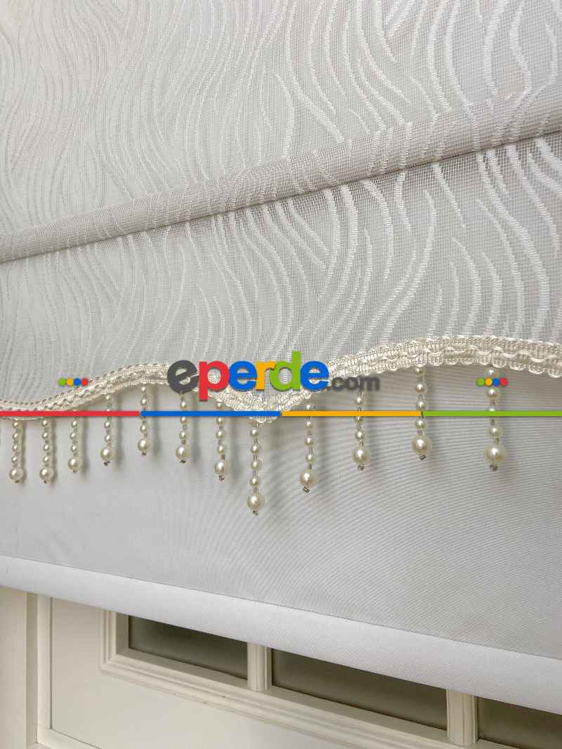 Tül Stor Perde -- Yeni Sezon !! Çiftli Sistem Tül Stor Perde Ve Stor Perde- Ekru